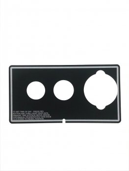 FL14331 Front Clock Label, Silver/Black