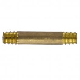 BN0230 1/4" x 3" Brass Pipe Nipple