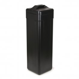 BT1138S-C Brine Tank, 11x11x38", Square Charcoal w/ Blow Molded Cover